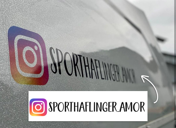 Anhänger Aufkleber Instagram Logo *tansparent* – Sophie Kunterbunt