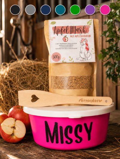 Futterschüssel Pferd Geschenkeset Mash