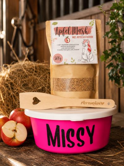 Futterschüssel Pferd Geschenkeset Mash