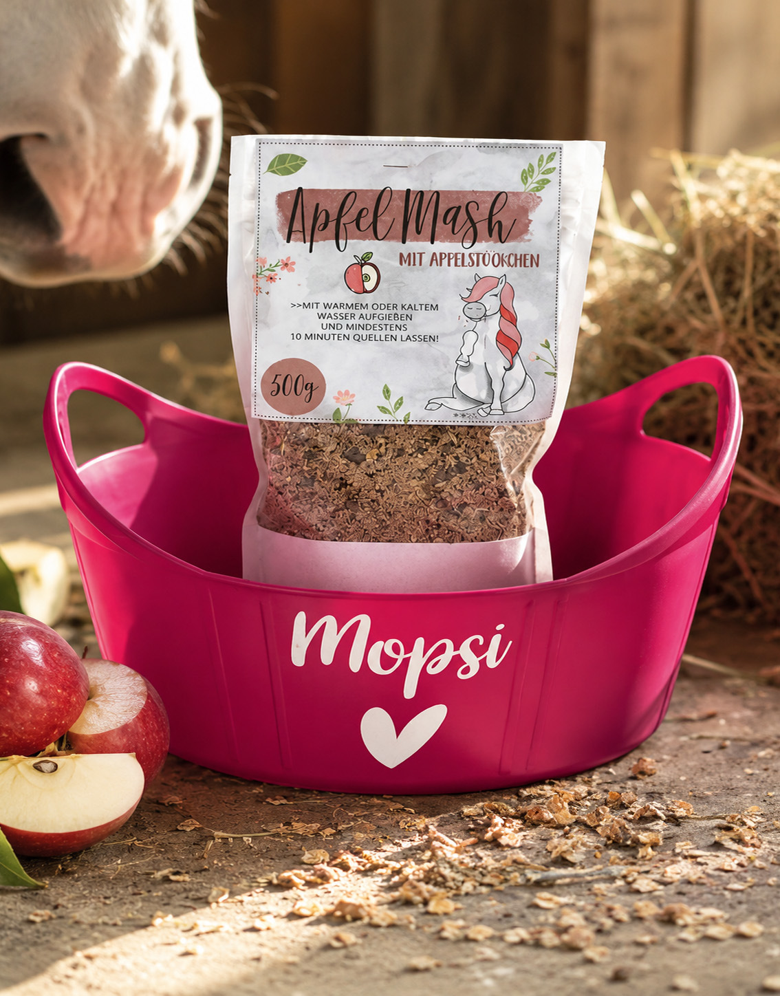 Flexischüssel Futterschüssel Pferd Geschenkebundle Mash – Bild 2