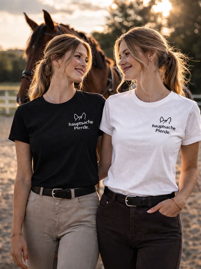 T-Shirt Stall-Shirt "Hauptsache Pferde" – Bild 3