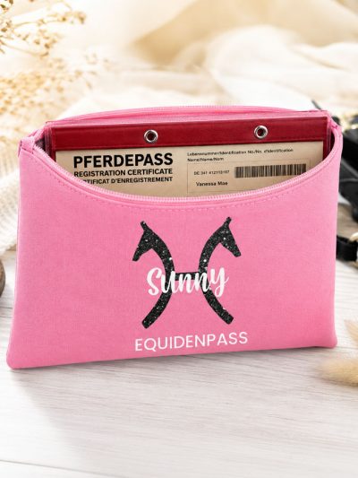 Pferdepass Hülle Zipper Pink